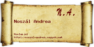 Noszál Andrea névjegykártya